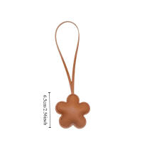 Lindo llavero de flores de cuero PU, llavero de coche, colgador de cuero PU de dibujos animados, 13 colores, bolso de moda, colgante, adorno para bolso - details 0