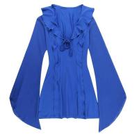 Vestido Bandage de manga larga de malla para mujer, minivestido Sexy con cuello con cuentas y volantes, fiesta y noche en la playa Tre 2023 - details 30