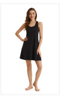 Nuevo estilo de camisón europeo y americano para comercio exterior transfronterizo, camisón de algodón con tirantes elásticos de talla grande, vestido sin mangas para mujer, se puede usar como ropa de casa - details 16