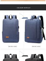 Mochila de negocios para hombre, accesorio sencillo de carga USB, ligera, para viaje, 1 paquete de 15,6 pulgadas - details 39