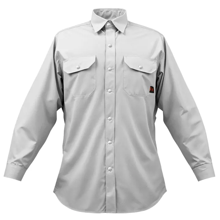 SucceBuy Chaqueta de soldadura resistente a las llamas XL, equipo de seguridad de algodón de 7 oz, lavable a máquina con protección contra el calor, cierre a presión de metal - 1