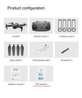 Dron plegable E88PRO fotografía aérea doble cámara quadcopter control remoto aviones E525 / E58 - details 22