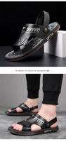 Sandalias de Hombre de Cuero Genuino Comodidad y Frescura en Verano Antideslizantes para Uso Exterior - details 17