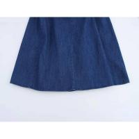 OUWU- Straplss Dnim Drss Primavera 2025 Cintura alta A-lin Bach Casual Cómodo y adelgazante Vrsatil Patchwork Strt - details 7