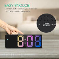 ORIA-reloj despertador Digital inteligente para mesita de noche, dispositivo electrónico de escritorio, despertador, LED - details 3