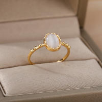 Anillo de Acero Inoxidable de Color Oro Joyería Estética de Boda para Parejas Envío Gratis - details 9