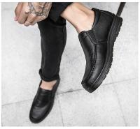 Zapatos de Cuero Genuino para Hombre Mocasines Suaves y Cómodos Calzado Plano Casual - details 3