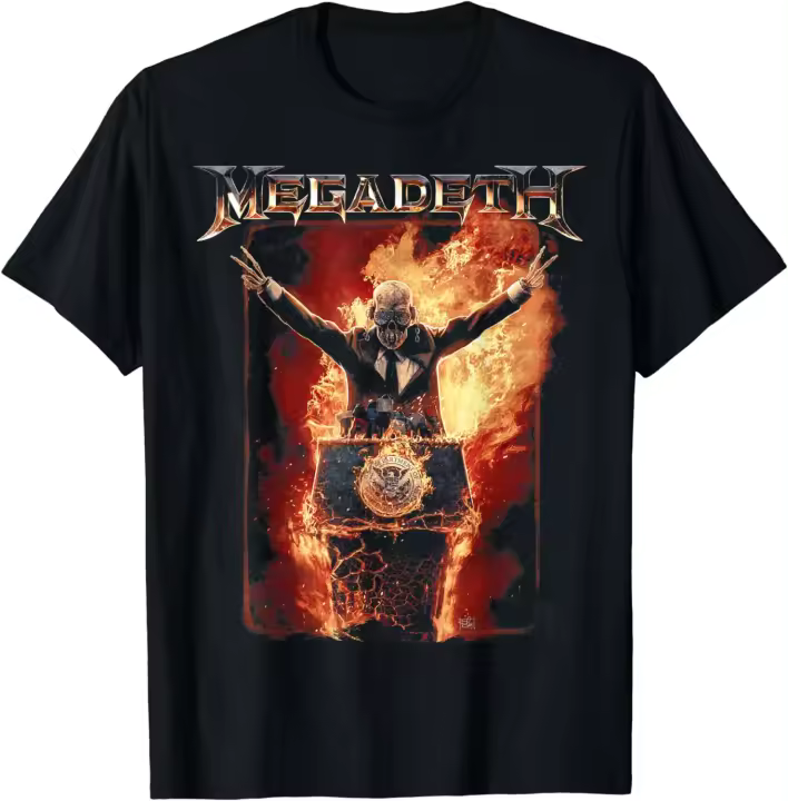 Camiseta Megadeth Vixon Moda para Hombres Camisetas - 1