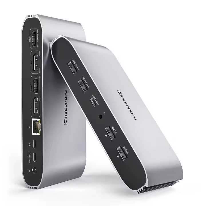 Minisopuru-Estación de acoplamiento de triple pantalla, Displaylink, para MacBook M1/M2/M3/Windows, estación de acoplamiento USB - 1
