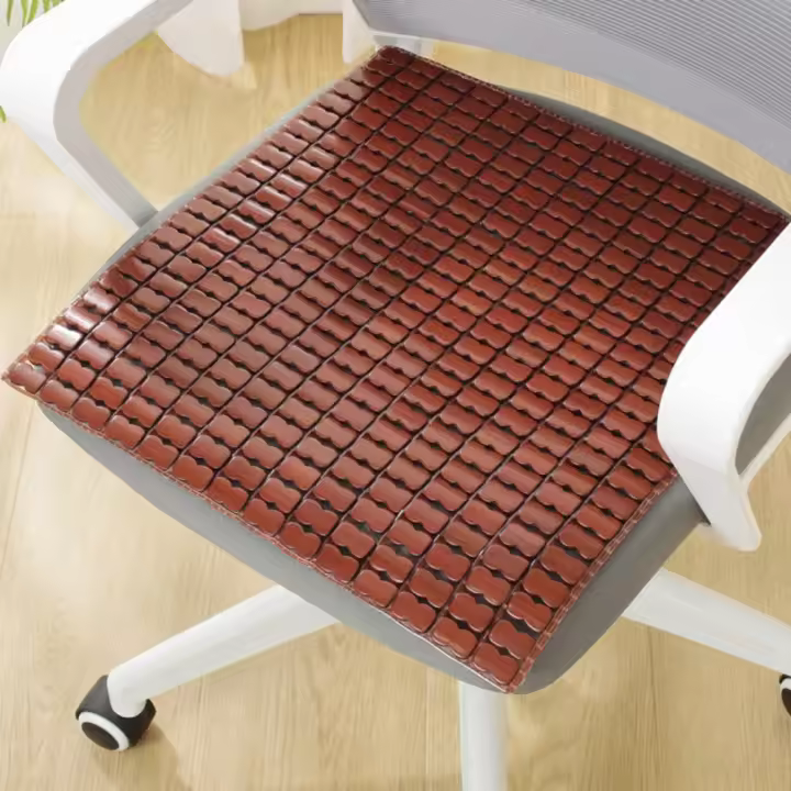 Estera fresca de bambú Simple para verano, funda de asiento ventilada para coche, cuadrada, transpirable, no toca, cojín plegable para salón y sala de estar - 1