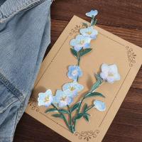 Parches bordados de flores de ciruelo DIY, apliques elegantes para planchar en ropa, parches de ropa Vintage exquisitos, costura - details 1