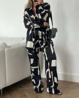 Conjunto de Pantalones de Moda para Mujer Ouwu Estilo Callejero de Otoño con Camisas de Manga Larga - details 1