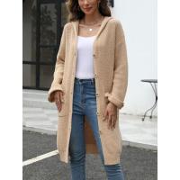 Chaqueta elegante para mujer con cuello en V, prendas de vestir exteriores sueltas e informales - details 10