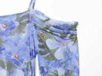 Ropa de mujer europea y americana, vestido de malla de seda estampado popular, falda con tirantes para mujer - details 6