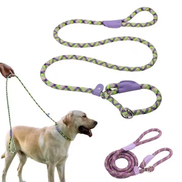 Cadena duradera nailon mascotas, Collar correa de tracción perros medianos y grandes, Correa antideslizante para cachorros - 1