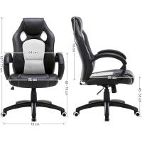 Silla de Escritorio de Oficina Ergonómica Regulable con Ruedas, OBG56L, Azul, 79 x 65 x 33 - details 11