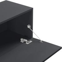 Mueble de TV de pared Evaton de 140 x 33 x 30 cm, mesa de centro flotante, consola de pared blanca de alto brillo. - details 26