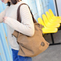 Bolso de mano informal europeo y americano para mujer, bandolera de hombro portátil de lona Simple, bolso cruzado de gran capacidad - details 9