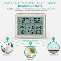 ORIA-higrómetro Digital para interiores y exteriores, termómetro LCD, Sensor inalámbrico, Monitor de temperatura y humedad, Control remoto - details 4