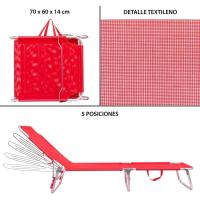 Jardín Exterior |   Ligera Plegable y Reclinable |   3 Posiciones |   para Playa Camping Piscina Terraza o Jardín Aguamarina - details 10