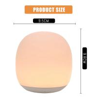 Luz LED nocturna de silicona para niños, luz de juguete para dormir, luces de noche junto a la cama, 7 colores, bonita lámpara LED luminosa con forma de huevo, linterna de mesa - details 13