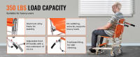 SucceBuy Silla de escalera EMS, capacidad de carga de 350 libras, silla de ruedas plegable de aluminio para subir escaleras de emergencia con 2 ruedas - details 1
