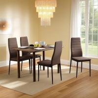 Sillas de Comedor Juego de 4 Sillas de Metal para Cocina, Silla de Mesa Comoda Silla con Asiento Tapizado, Negro - details 75