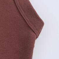 Vestido de una pieza casual ajustado de color sólido con cuello halter para mujer, verano 2025 - details 13
