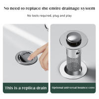 Tapón de drenaje de acero inoxidable para cocina, válvula de drenaje Plug and play resistente a la corrosión para baño, bañera, cocina - details 1