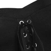 Vestido de mujer de talla grande con hombros descubiertos y alas de mariposa estilo gótico para Halloween, elegante vestido de poliéster de cintura media. - details 21