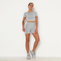 Hamidou-camisetas deportivas de Yoga para mujer, Tops sin costuras para Fitness, ropa deportiva para correr y gimnasio - details 52