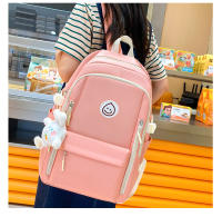 Mochila Escolar Simple y Ligera de Gran Capacidad para Niñas Estilo Coreano Lindo en Rosa para Primaria Bolsa de Viaje para Niños - details 2
