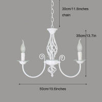 Luz colgante de vela blanca, lámpara colgante de cadena de altura ajustable para sala de estar, cocina, Isla, comedor, Vestíbulo - details 1