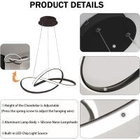 Lampara Colgante Lámpara Comedor Moderna Lampara Colgante Dimmable Altura Ajustable Lámpara Colgante Lampara de Techo Lamparas Techo Colgantes para Comedor Cocina Dormitorio Salon (Blanco 70cm) - details 14