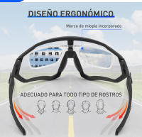 Kapvoe-gafas de sol fotocromáticas para ciclismo, lentes deportivas para bicicleta de montaña y carretera, unisex - details 5