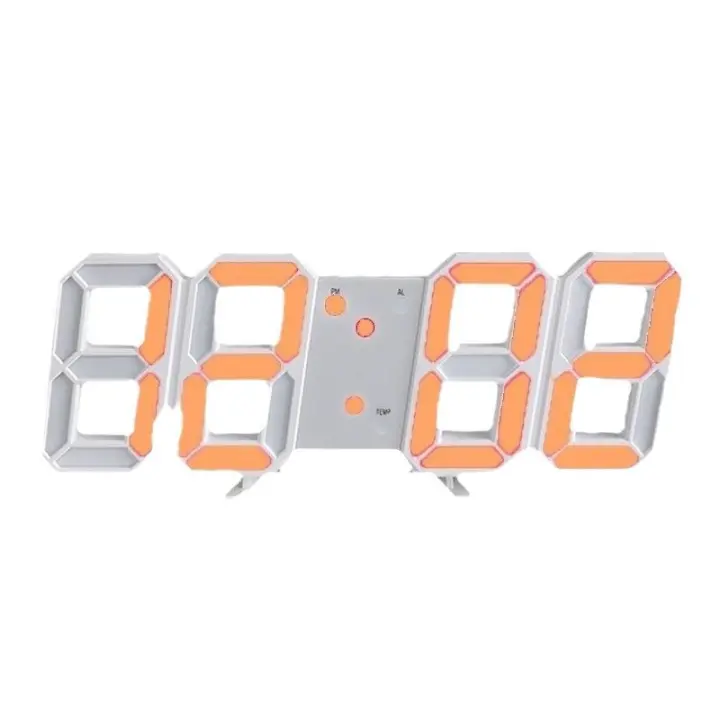 Reloj Digital LED 3D, decoración de pared, modo nocturno brillante, reloj electrónico ajustable para el hogar, decoración de jardín - 1
