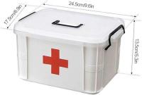 Caja de Almacenamiento de Medicina Portátil de Plástico Cerrable, Multi-Capas, Caja de Primeros Auros, Hecha en China - details 4