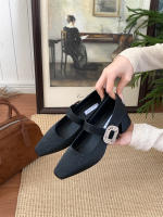 Temperamento francés diamantes de imitación tacón grueso tacones altos zapatos individuales nueva brisa de noche con falda zapatos Mary Jane - details 4