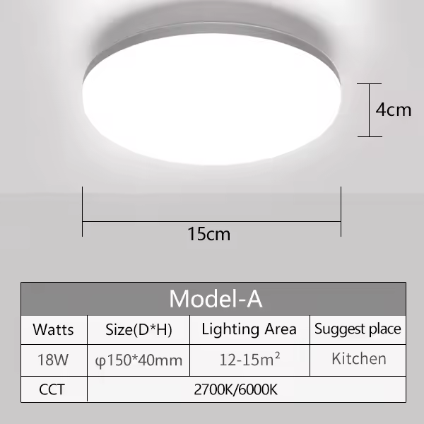 Luz LED de techo moderna, lámpara de modelo inteligente, 24W, 28W, 38W, 48W, 220V, aplicación de Control remoto, Lustre, decoración del hogar, sala de estar, dormitorio, cocina - 1