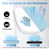 Silla de Oficina Ergonómica Ajustable Respirable, Ajustable, Giratoria de 360°, Reposabrazos Abatibles de 90°, Soporte Lumbar - details 25