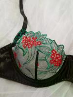 Conjunto de sujetador de encaje Floral, lencería elegante, ropa interior de lujo bien llamativa, conjuntos exóticos de encaje fino de Hada erótica Sexy, sujetador transparente - details 17