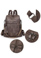 Mochila de Cuero de pu para Mujer, bolso de mano informal, bolso de viaje, bandolera - details 8