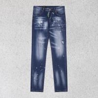 Dsquared2 pantalones vaqueros ajustados para hombre SN34 pantalones holgados con agujeros y emblemas pantalones vaqueros bordados - details 14