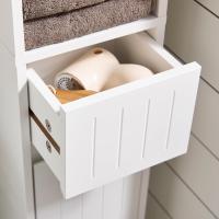 Mueble de Baño de Alto Estante Estanterías con 2 Puertas y Cajón Blanco Tamaño 20x20x180cm - details 77