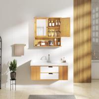 Puertas Espejo, Mueble 1 Estante Ajustable y 1 Compartimiento Abierto, Cocina y Dormitorio, 56x14x58 cm - details 5