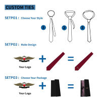 Corbata de hombre con estampado de animales pequeños de punto rojo y azul, corbata personalizada - details 4