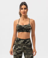 SHINBENE Sujetador Deportivo de Yoga para Mujeres con Estampado Camuflaje Diseño de Espagueti y Tirantes Delgados Fitness Gimnasio XS-XL - details 25
