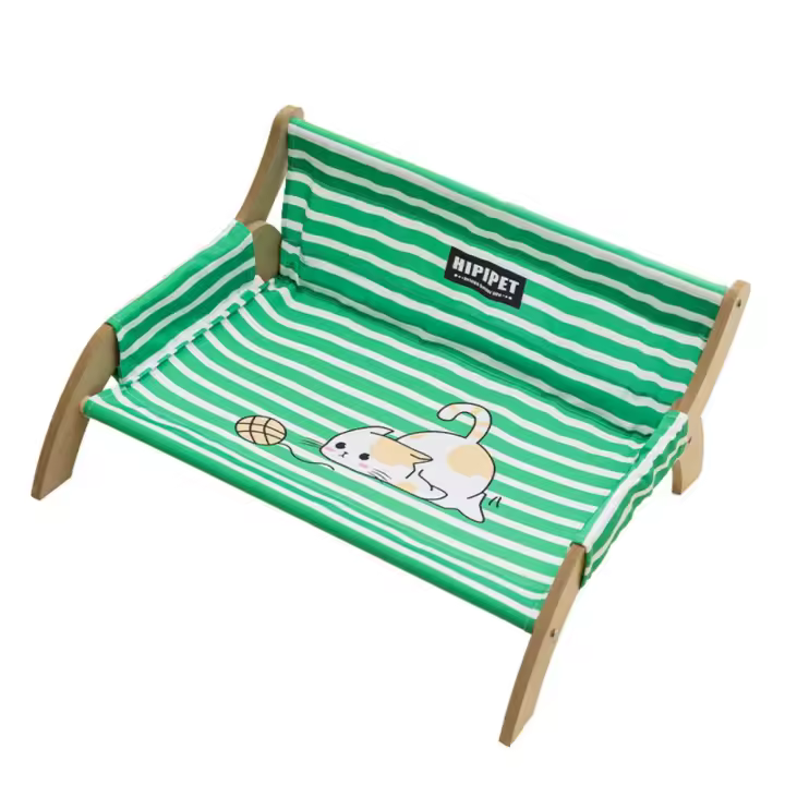 Sofá para mascotas sencillo y resistente al desgaste, cama para perros reclinable a rayas para gatos desmontable y transpirable, a prueba de humedad, para el hogar - 1