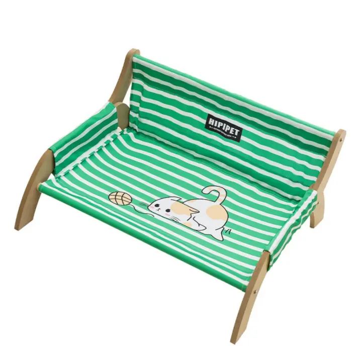 Sofá para mascotas sencillo y resistente al desgaste, cama para perros reclinable a rayas para gatos desmontable y transpirable, a prueba de humedad, para el hogar - 1