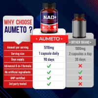 Suplemento NAD+ con Nicotinamida Ribosida NR, Resveratrol, Quercetin Energía Celular y Reparación, Vitalidad, Edad Saludable (90 Cuentos/Botella) - details 0
